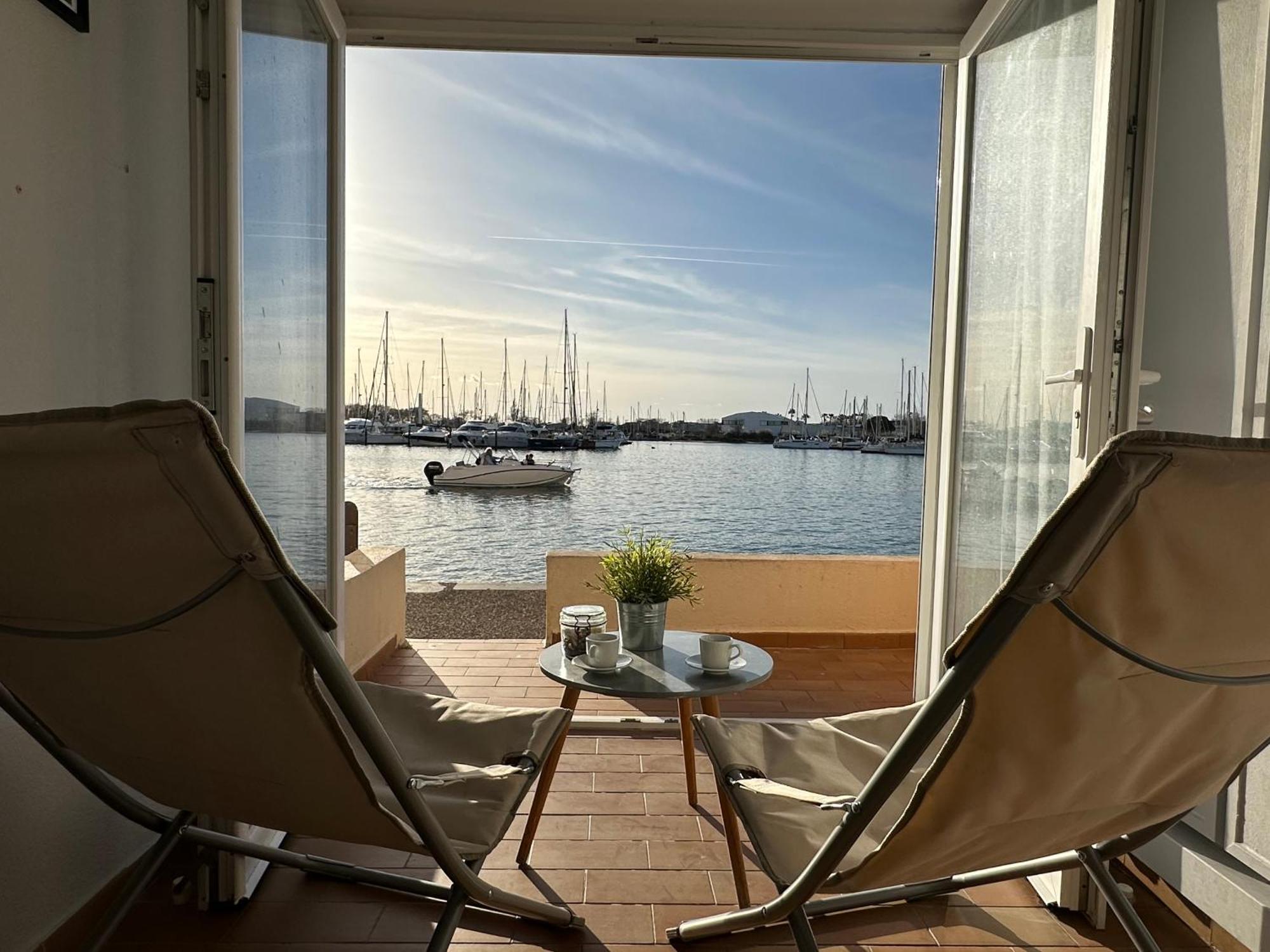 Studio - Les Pieds Dans L'Eau Agreable En Toutes Saisons 4 Couchages - Climatisation - Parking Prive - Piscine Sur Mer - Vue Magnifique Et Rare - Situation Optimum - Les Argonautes - Ile Des Pecheurs - Cap D'Agde Exteriör bild