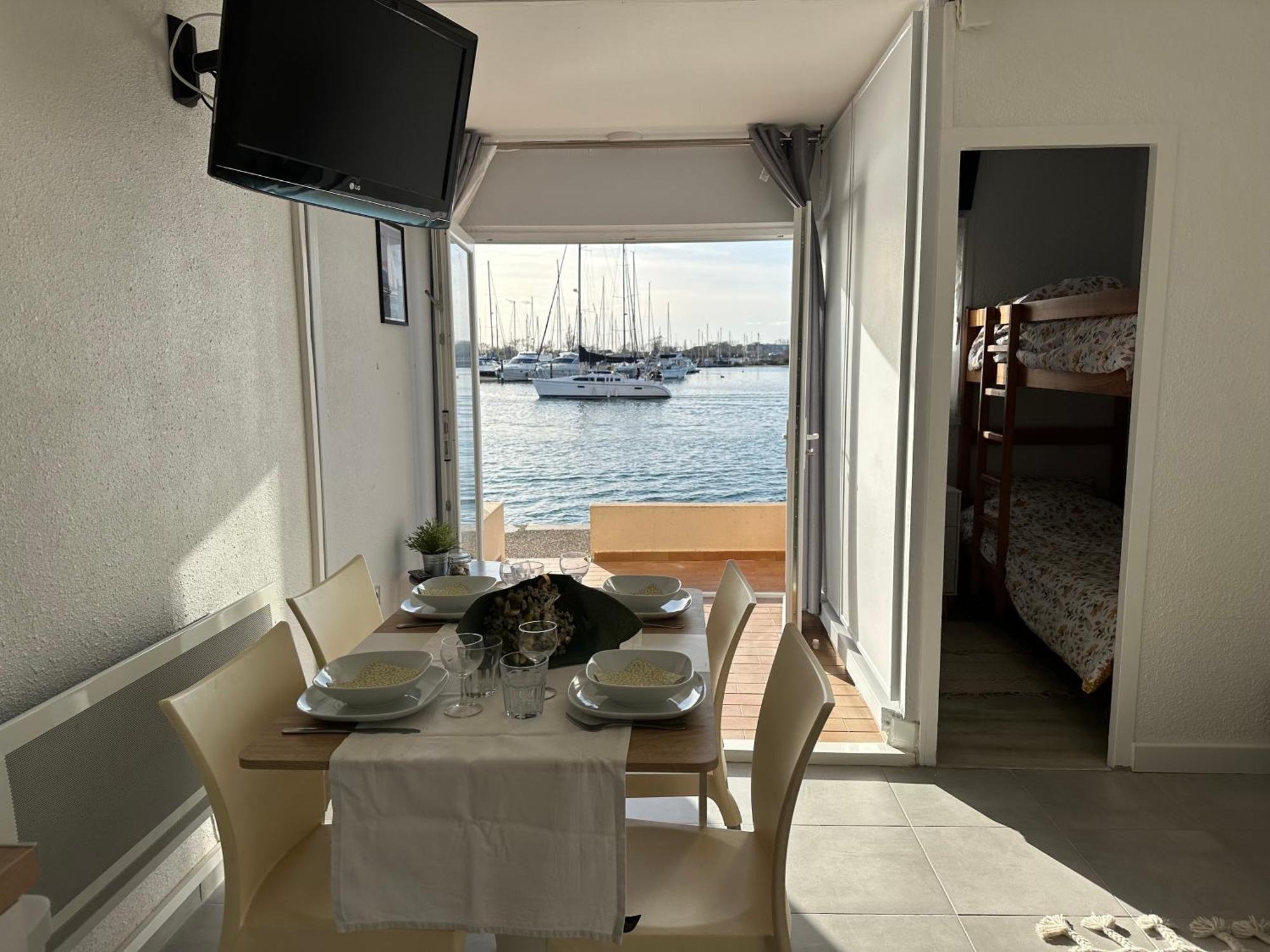 Studio - Les Pieds Dans L'Eau Agreable En Toutes Saisons 4 Couchages - Climatisation - Parking Prive - Piscine Sur Mer - Vue Magnifique Et Rare - Situation Optimum - Les Argonautes - Ile Des Pecheurs - Cap D'Agde Exteriör bild
